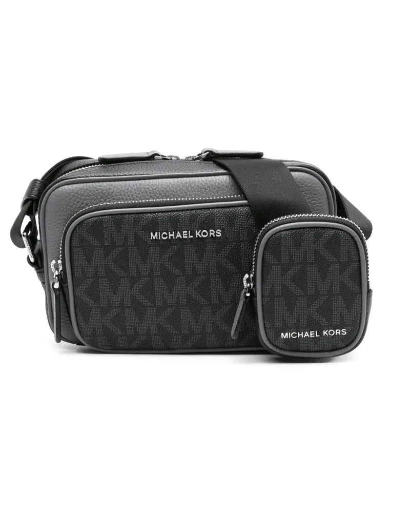 Michael Kors Kameratasche mit Monogramm-Print - Schwarz Schwarz