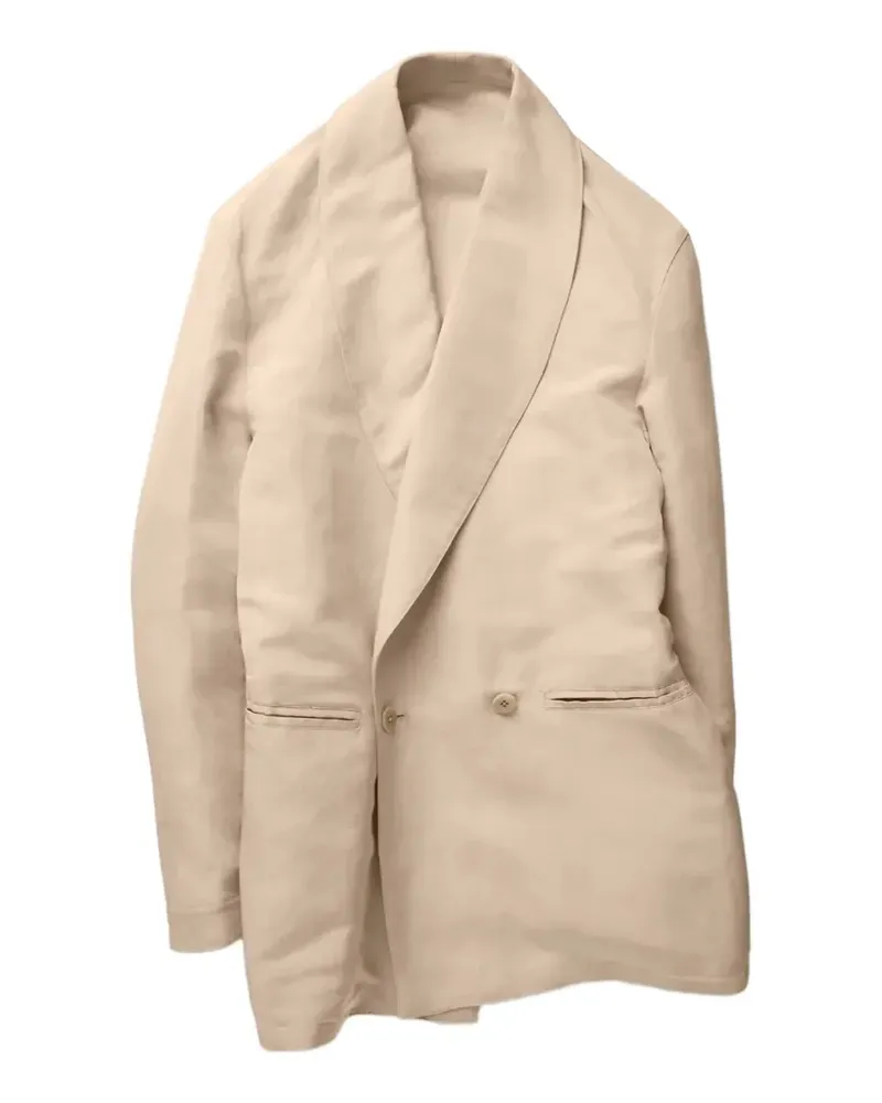 Stoffa double-breasted shawl-lapel jacket - Nude Nude