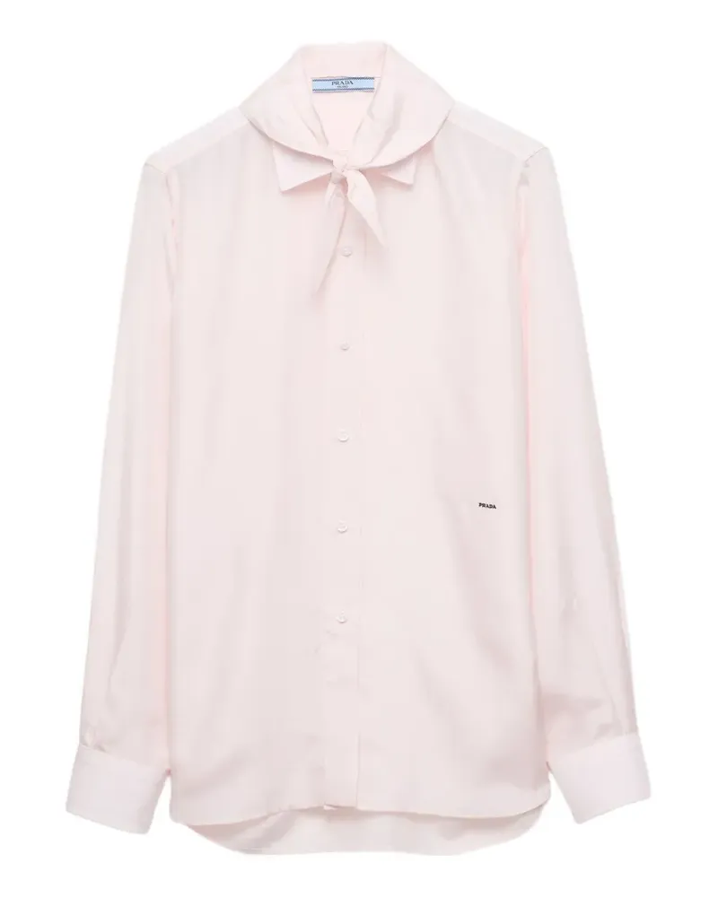 Prada Hemd mit Logo-Stickerei - Rosa Rosa