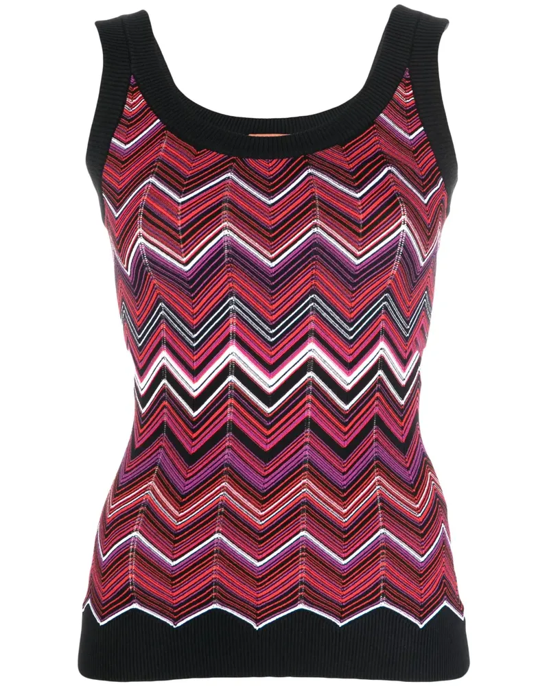 Missoni Top mit Zickzackmuster - Schwarz Schwarz