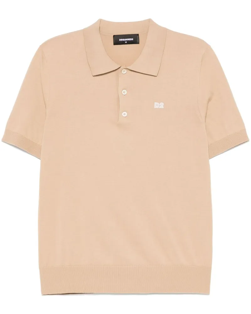 Dsquared2 Poloshirt mit Logo-Patch - Nude Nude