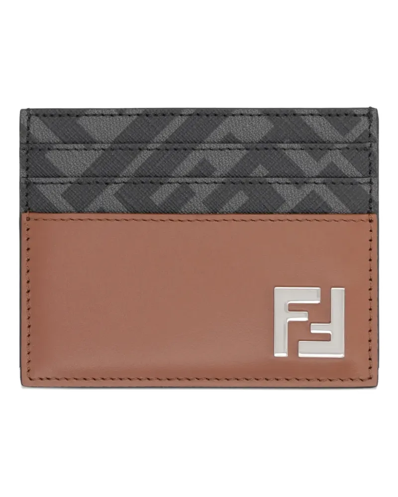 Fendi FF Squared leather cardholder - Nude Nude