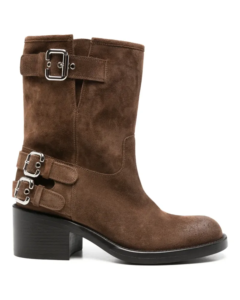 Chloé Dakota buckle-detail ankle boots - Braun Braun