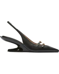 N° 21 Slingback-Pumps mit Kristallen 60mm Schwarz