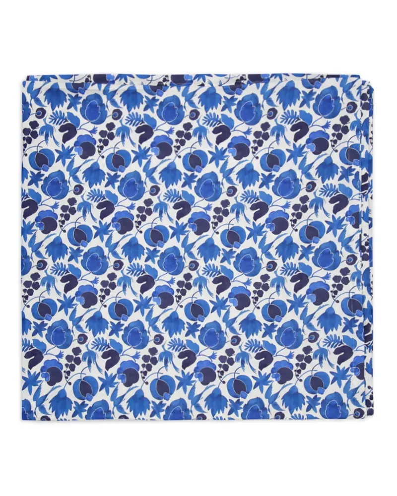 La DoubleJ Wildbird Tischdecke aus Leinen mit Blumenmotiv - Blau Blau