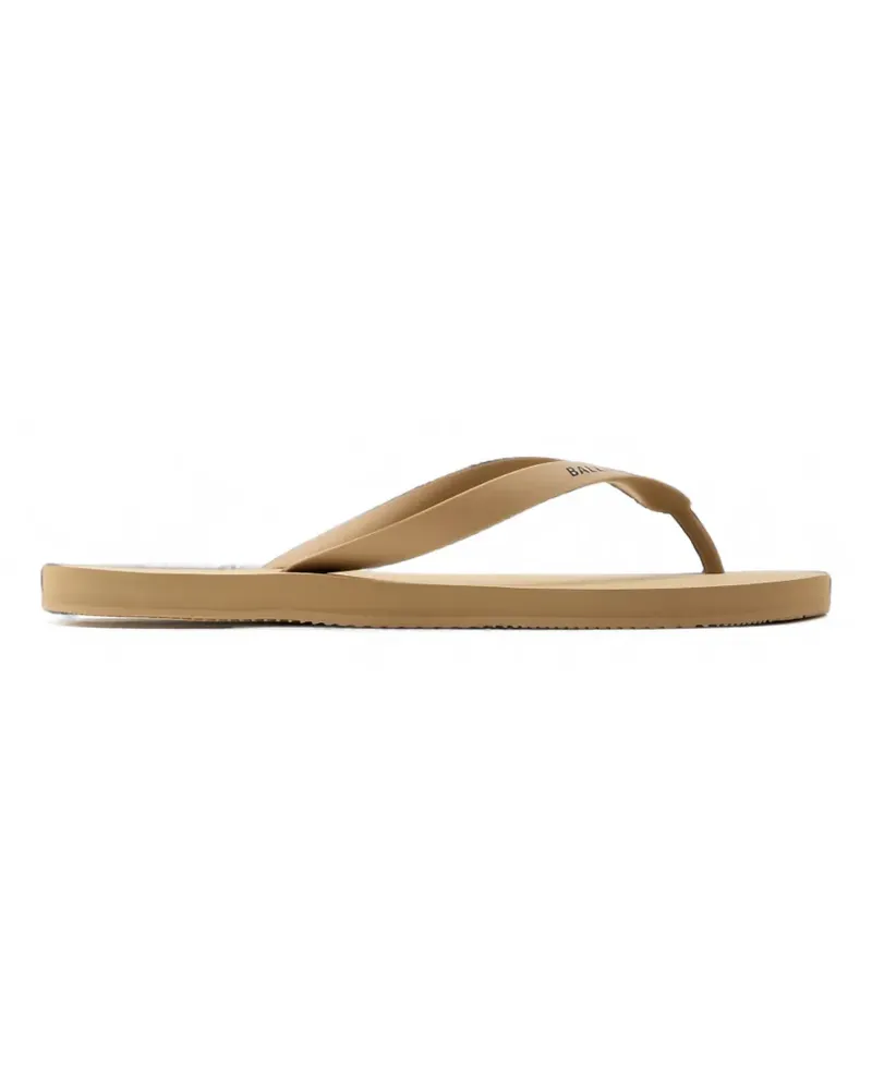 Balenciaga Flip-Flops mit Logo-Print - Nude Nude