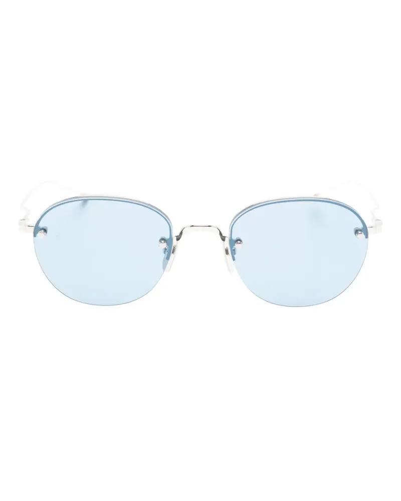 Thom Browne Runde Sonnenbrille ohne Rahmen - Silber Silber