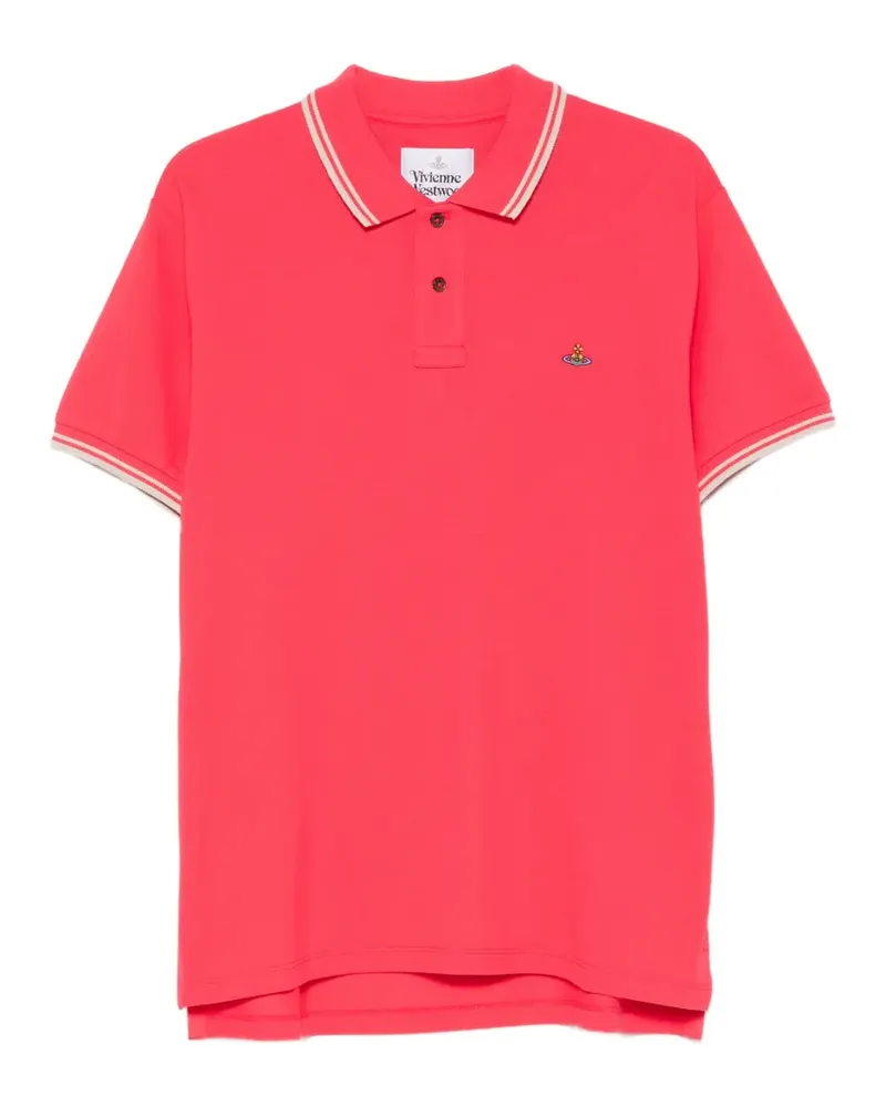 Vivienne Westwood Classic embroidered-detail cotton polo shirt - Rosa Rosa