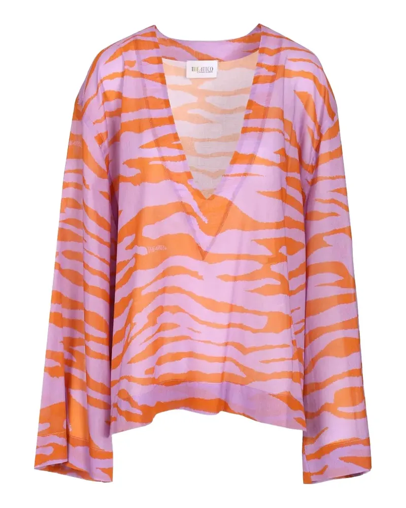 ATTICO Bluse mit Animalier-Print - Violett Violett