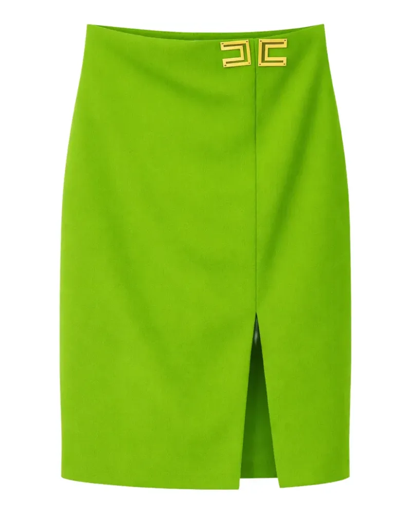 Elisabetta Franchi Midirock mit Schlitz - Grün Grün
