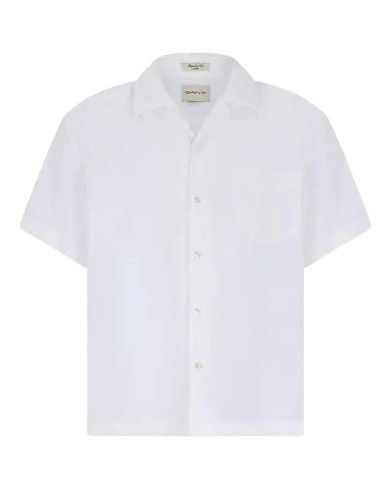 Gant short-sleeve linen shirt - Weiß Weiß