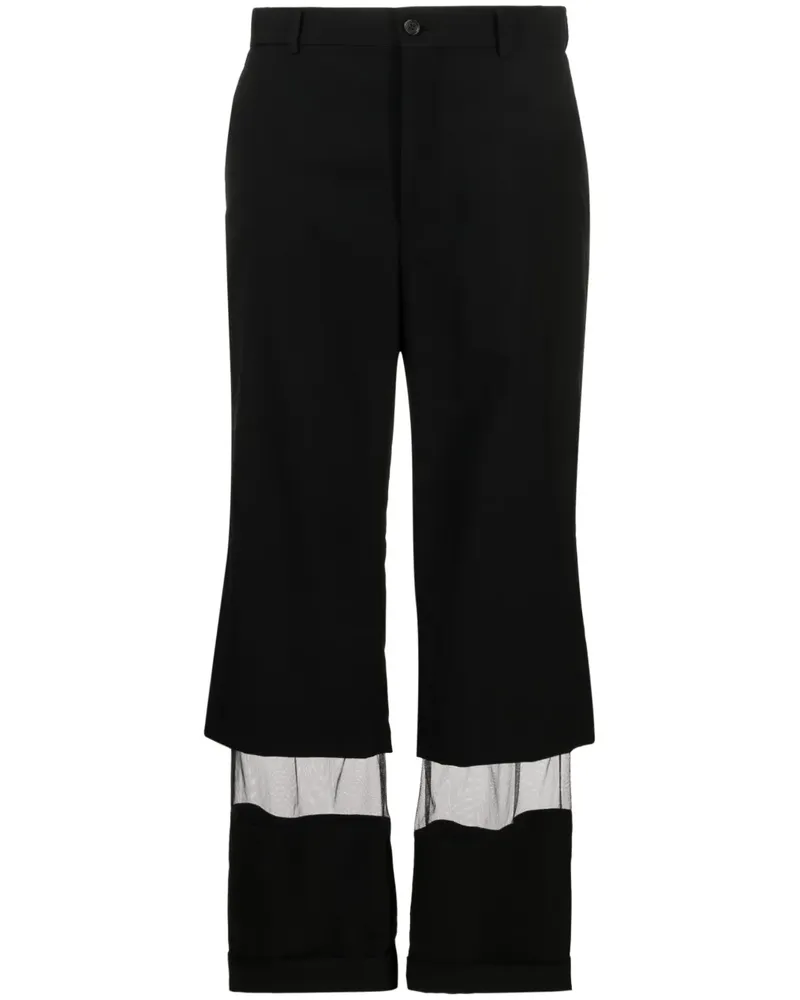Noir Kei Ninomiya Klassische Cropped-Wollhose - Schwarz Schwarz