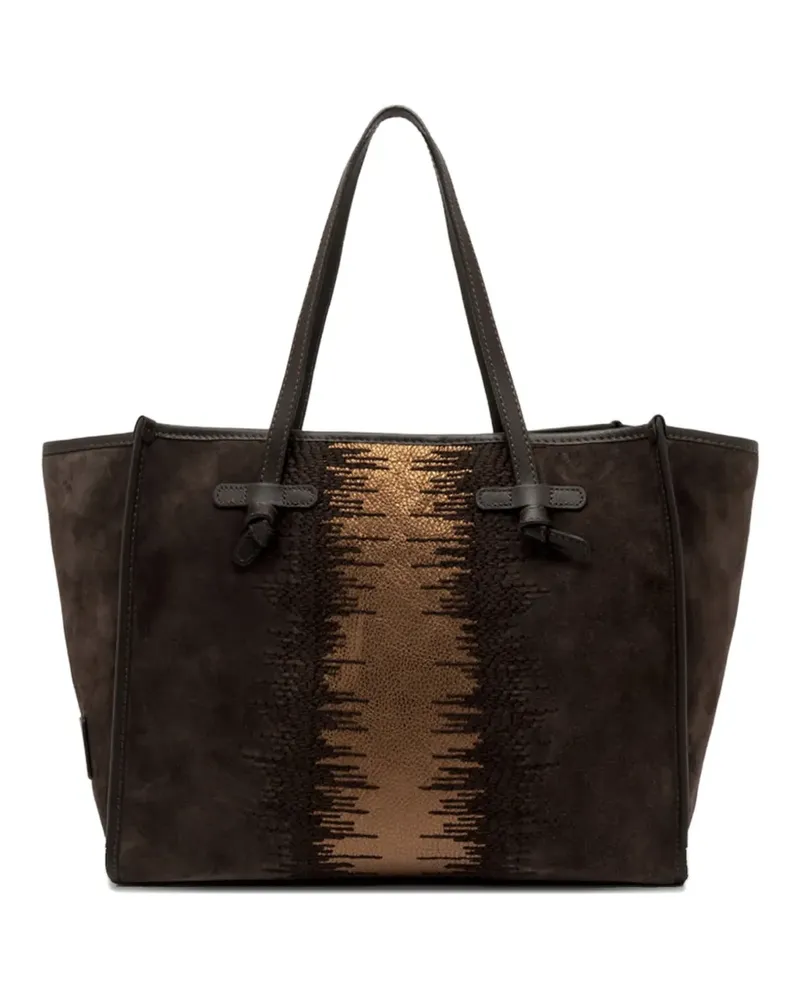 Gianni Chiarini Geknoteter Marcella Tote Bag aus Wildleder - Braun Braun