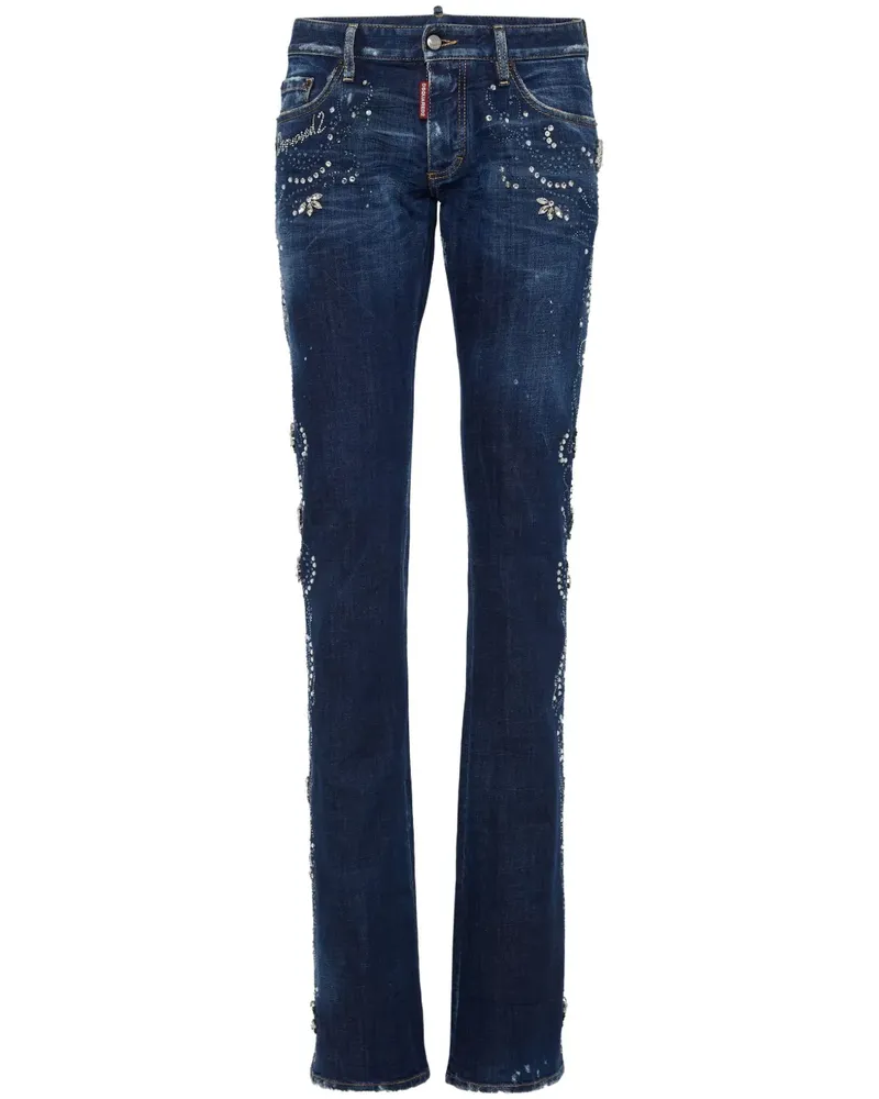 Dsquared2 Strassverzierte Jeans - Blau Blau
