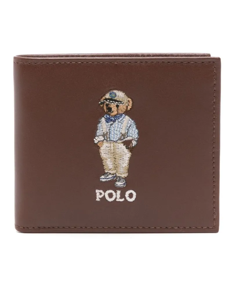 Ralph Lauren Portemonnaie mit Polo Bear - Braun Braun