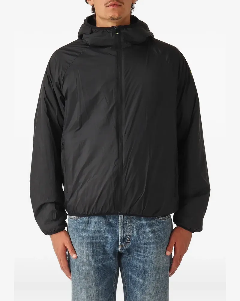 Blauer Wendbare Gustin Kapuzenjacke - Schwarz Schwarz