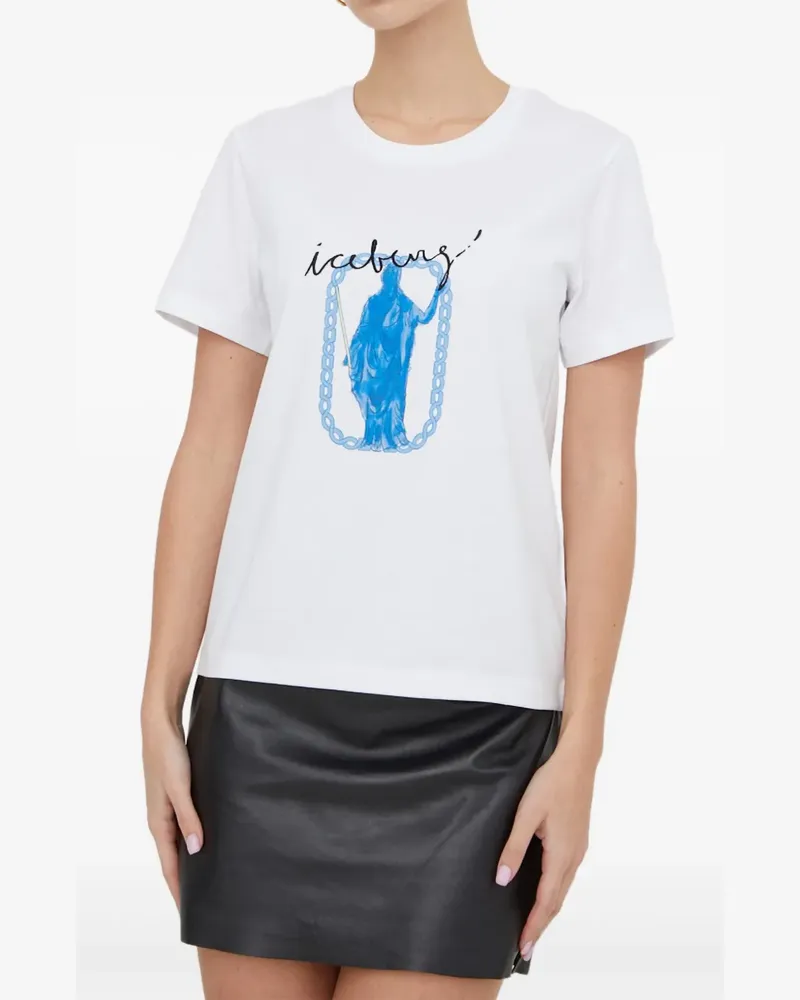 Iceberg graphic-print short-sleeve T-shirt - Weiß Weiß