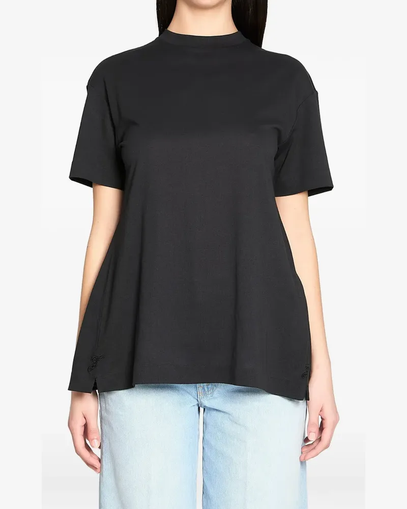 Jacquemus paper effect open back t-shirt - Schwarz Schwarz