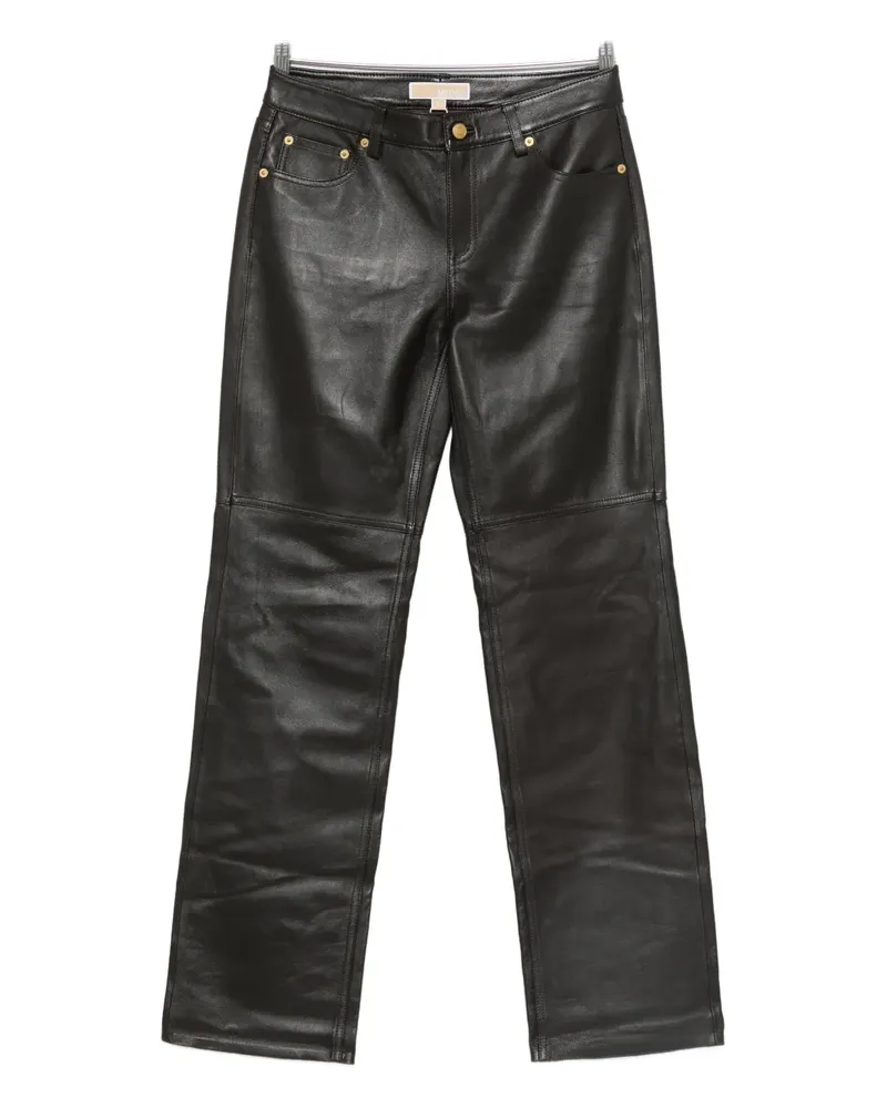 Michael Kors panelled leather trousers - Braun Braun
