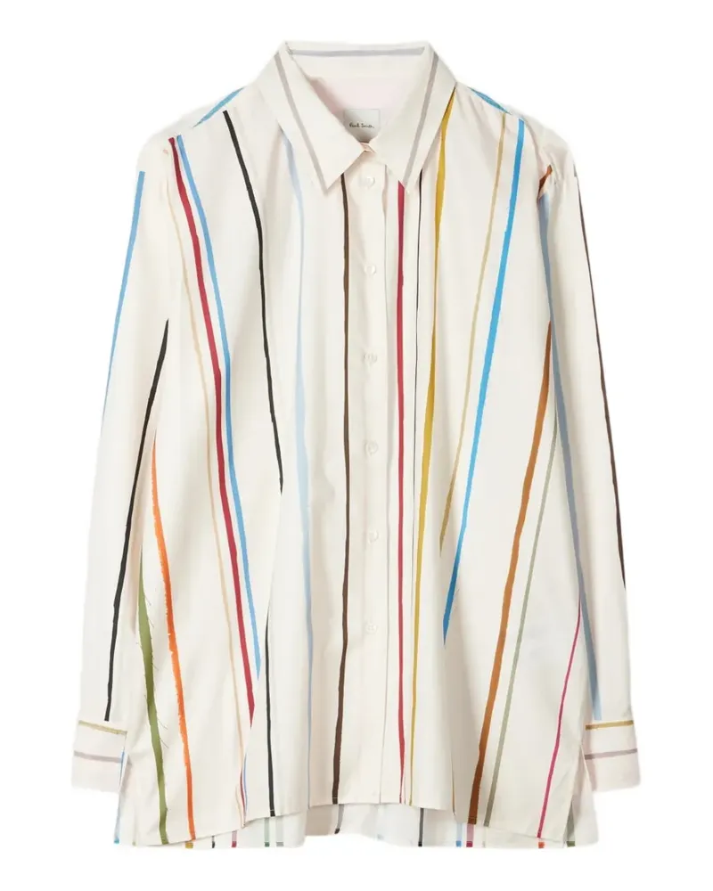 Paul Smith Hemd mit gemalten Streifen - Nude Nude