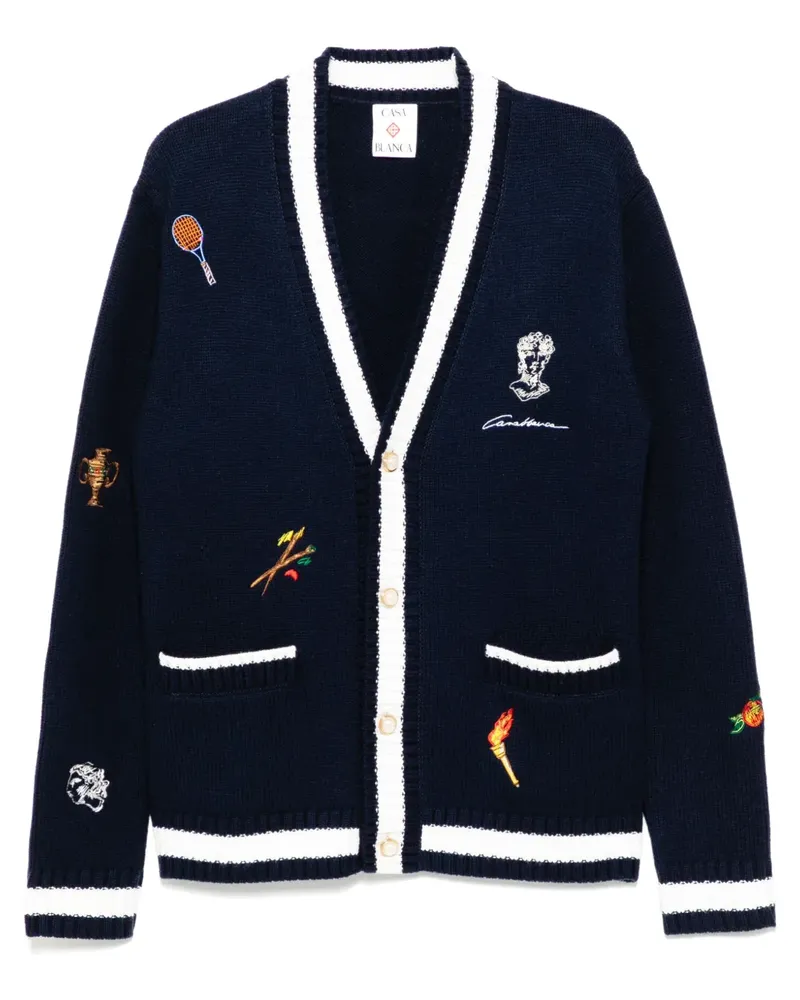 Casablanca Paris Bestickter Cardigan - Blau Blau