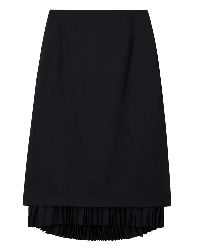 JUUN.J pleated-panel skirt - Schwarz Schwarz