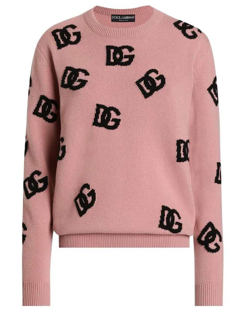 Dolce & Gabbana Pullover mit DG-Logo - Rosa Rosa