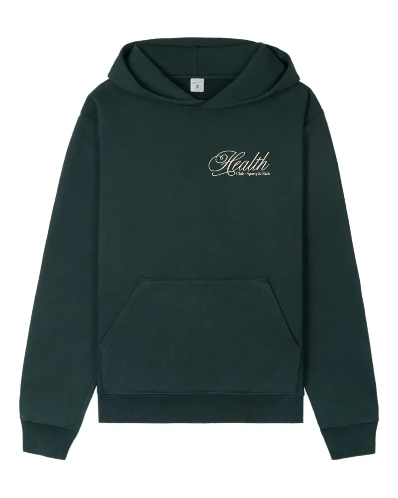 SPORTY & RICH logo-embroidered hoodie - Grün Grün