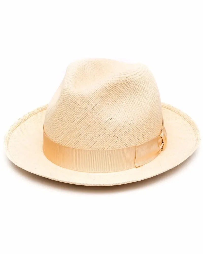 Borsalino Sonnenhut mit Schleife - Nude Nude
