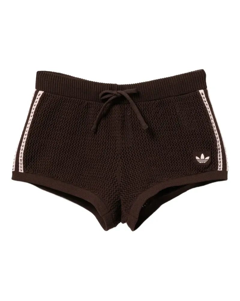 adidas crochet mini shorts - Braun Braun