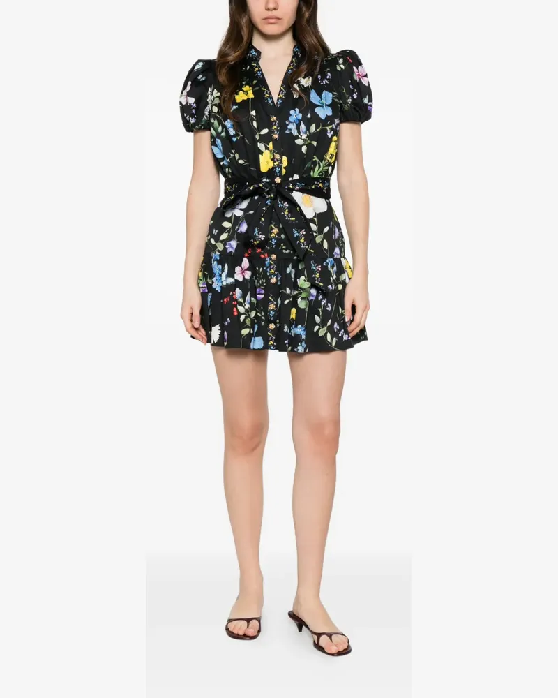 Alice + Olivia x Stacey Bendet Cora floral-print mini dress - Schwarz Schwarz