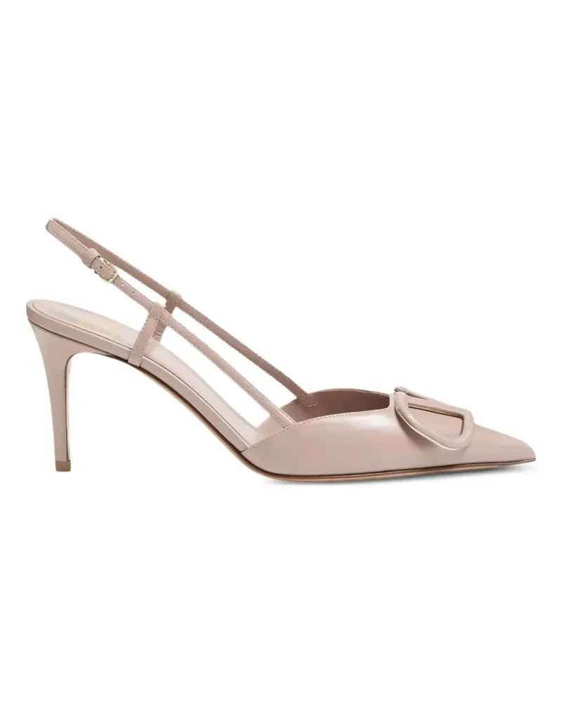 Valentino Garavani VLogo Signature Slingback-Pumps aus Kalbsleder 80mm - Nude Nude