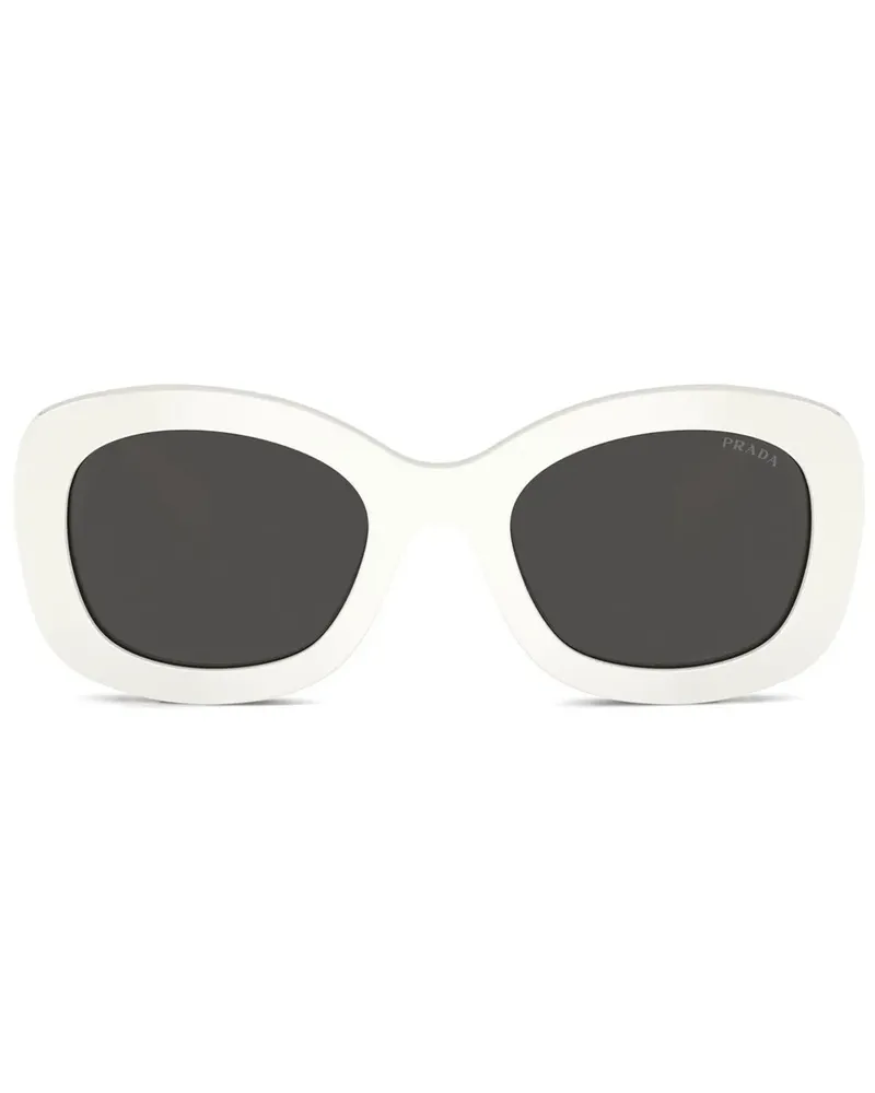 Prada Sonnenbrille mit Logo-Prägung - Weiß Weiß