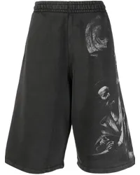 OFF-WHITE Joggingshorts mit Saint Matthew-Print Schwarz