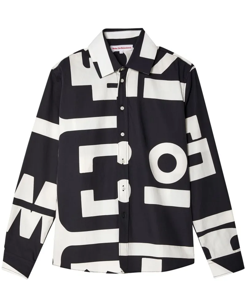Walter van Beirendonck Star Hemd mit Print - Schwarz Schwarz