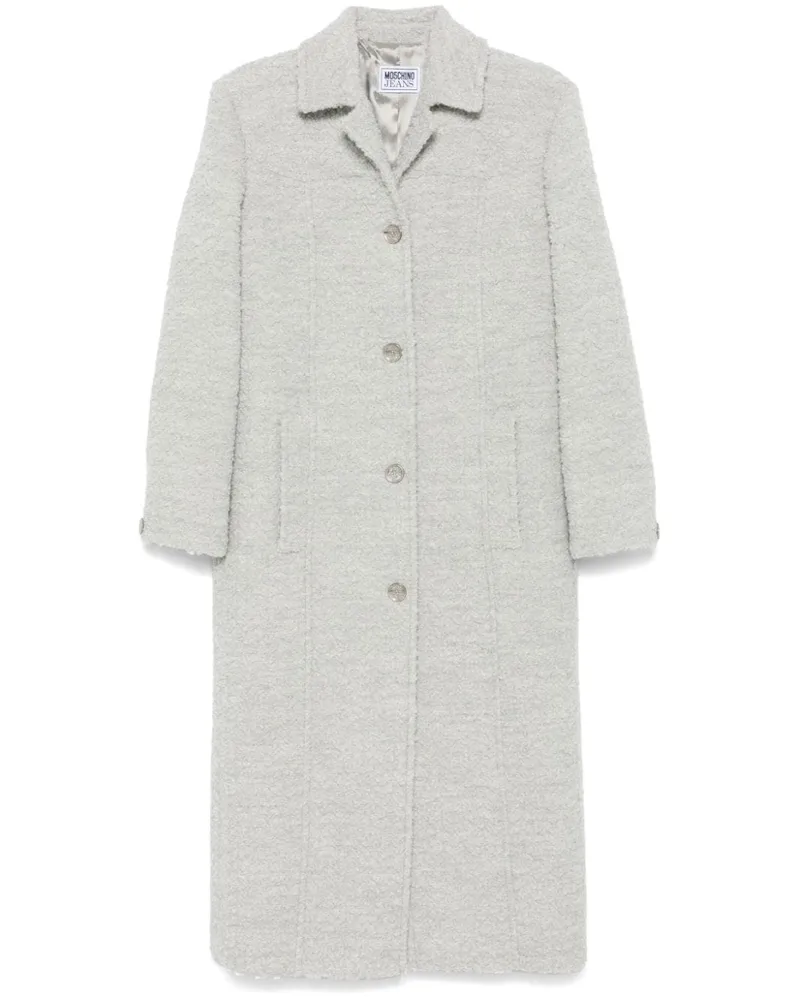 Moschino Mantel aus Bouclé - Grau Grau