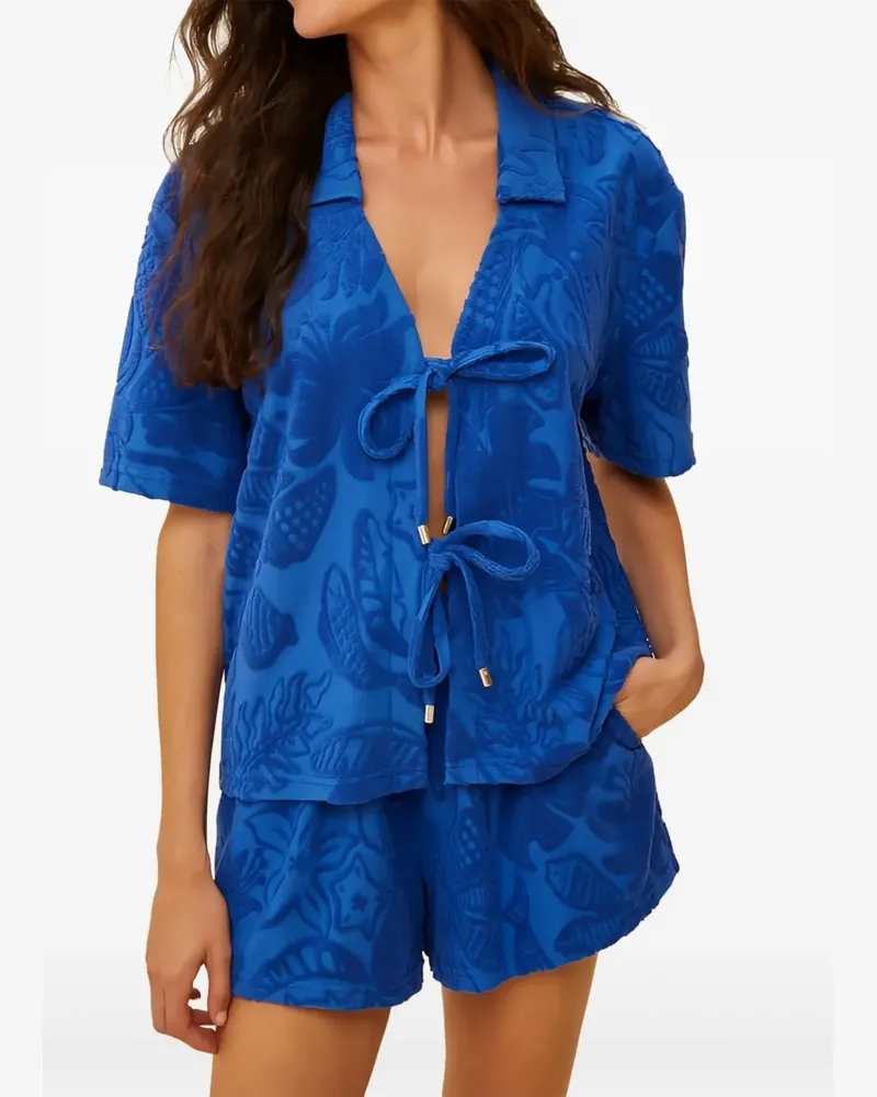 FARM Rio Shorts mit Blumenmuster - Blau Blau