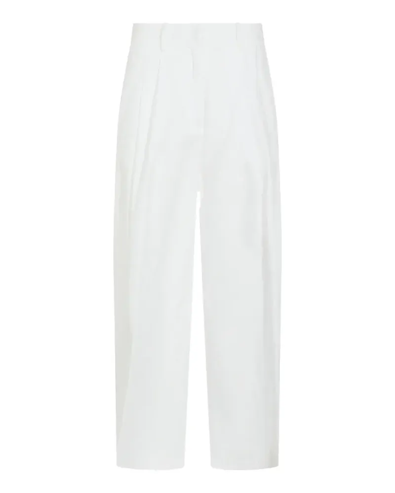 MOORER pleated trousers - Weiß Weiß