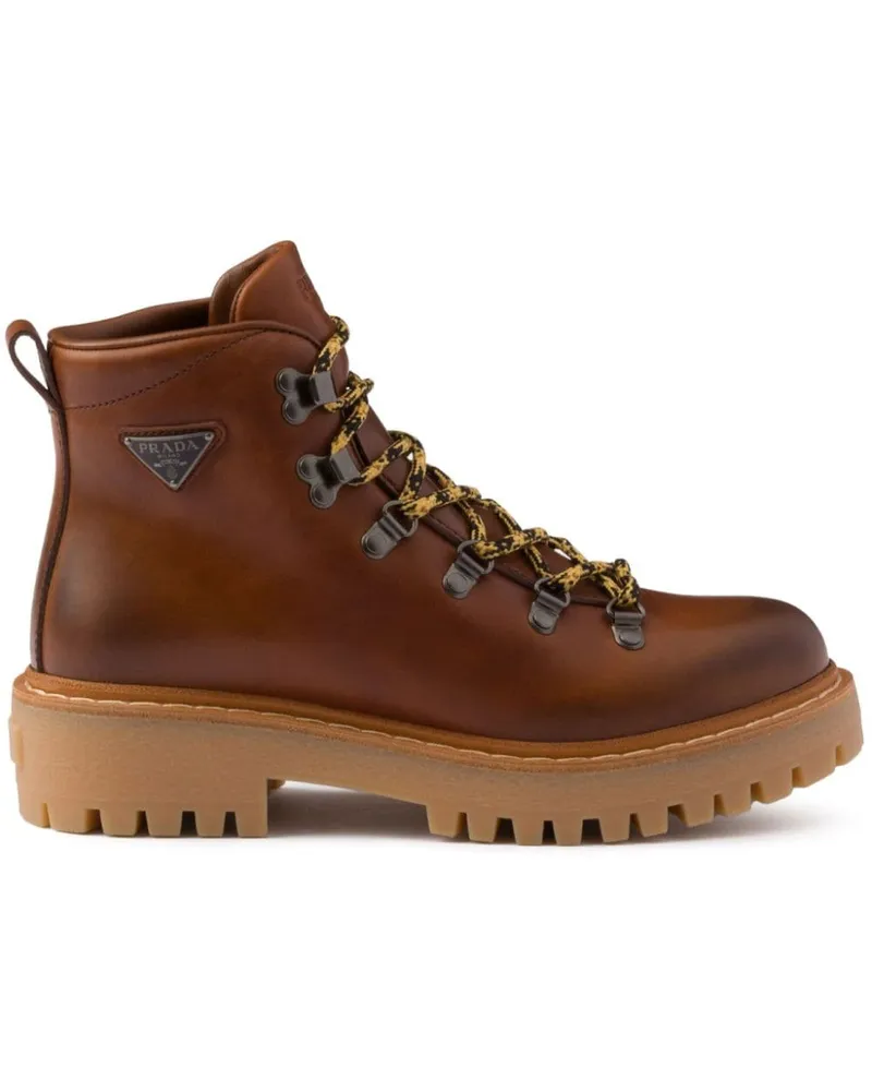 Prada Stiefel mit Schnürung - Braun Braun