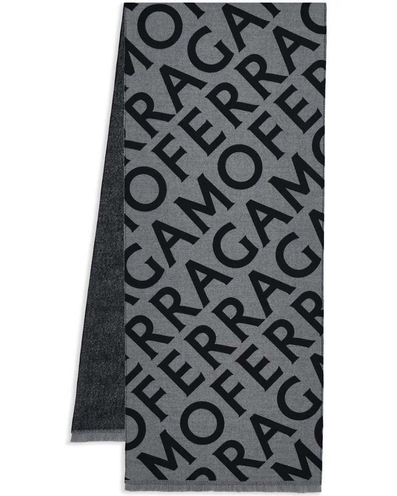 Ferragamo Wendbarer Schal mit Logo - Grau Grau