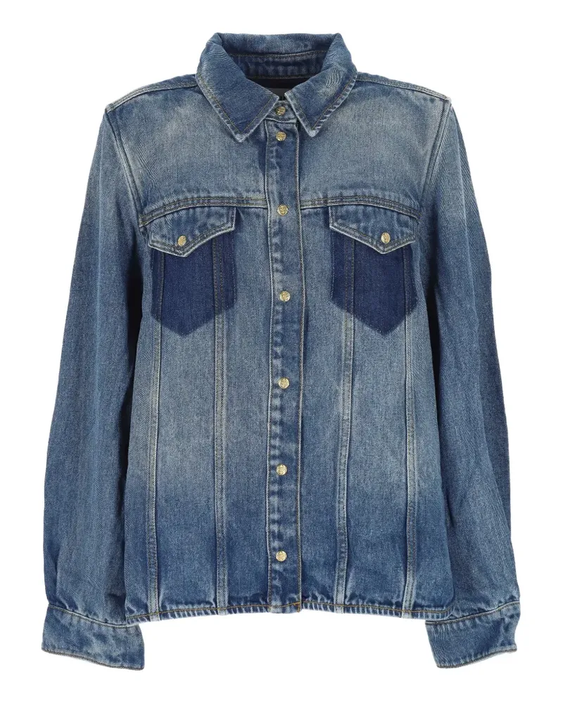 Ganni tinted wash pocket shirt - Blau Blau