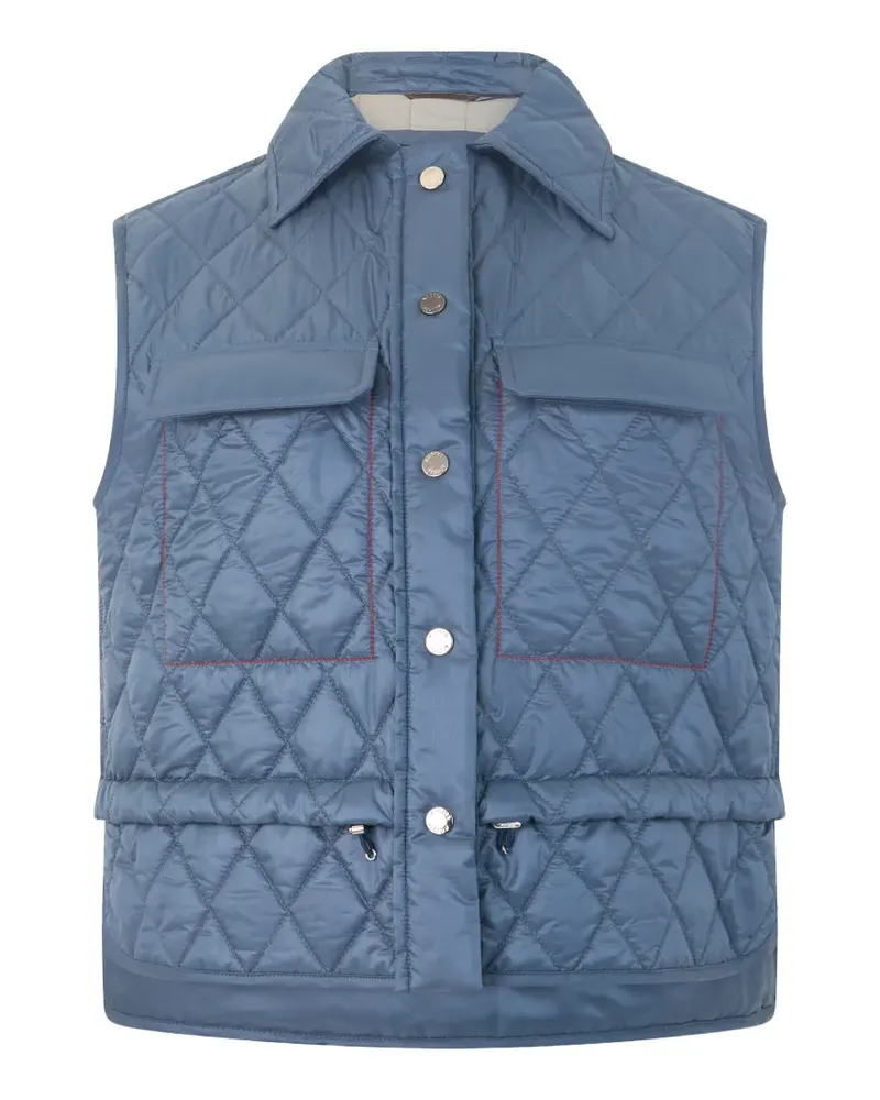 MOORER quilted drawstring gilet - Blau Blau