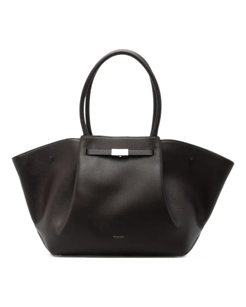 DeMELLIER New York grained leather small tote bag - Rot Rot