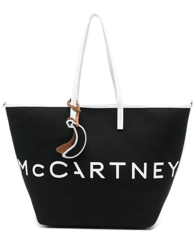Stella McCartney Handtasche mit Logo-Print - Schwarz Schwarz