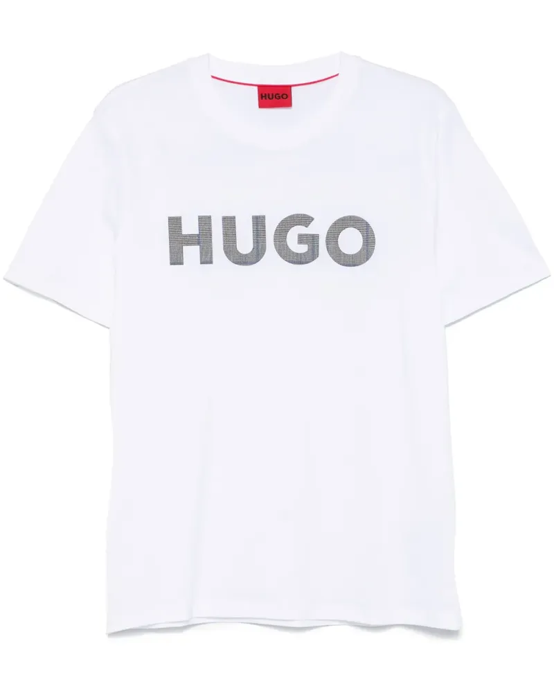 HUGO BOSS T-Shirt mit Logo-Patch Weiß