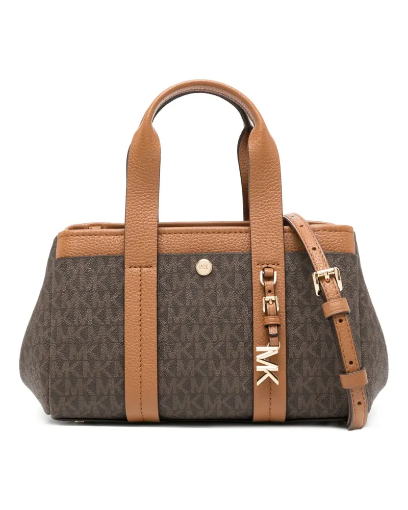 Michael Kors Kleine Romee Signature Tasche mit Logo - Braun Braun