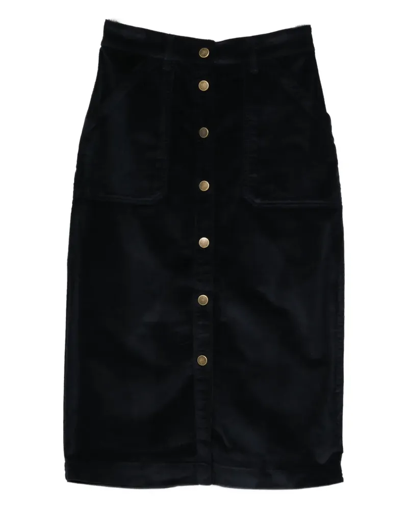 MAISON HOTEL button-front midi skirt - Blau Blau