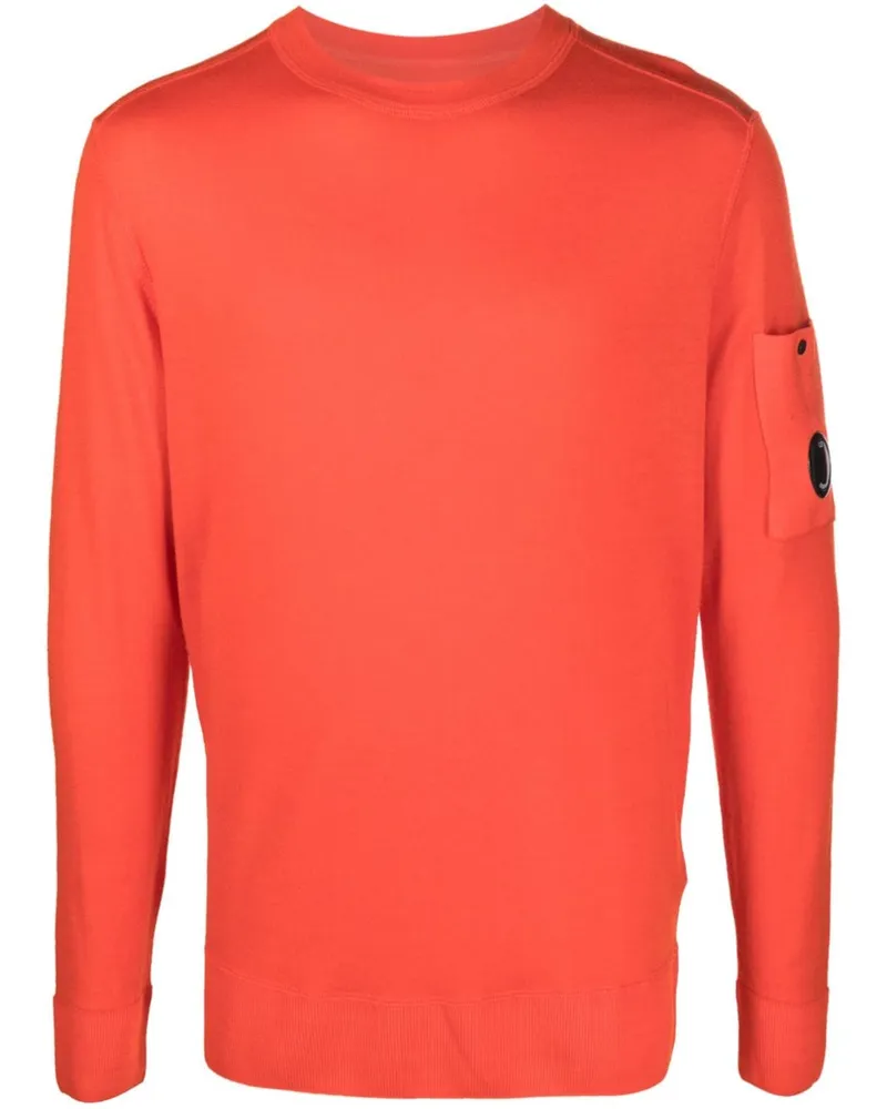 C.P. Company Sweatshirt mit Linsen-Detail Orange