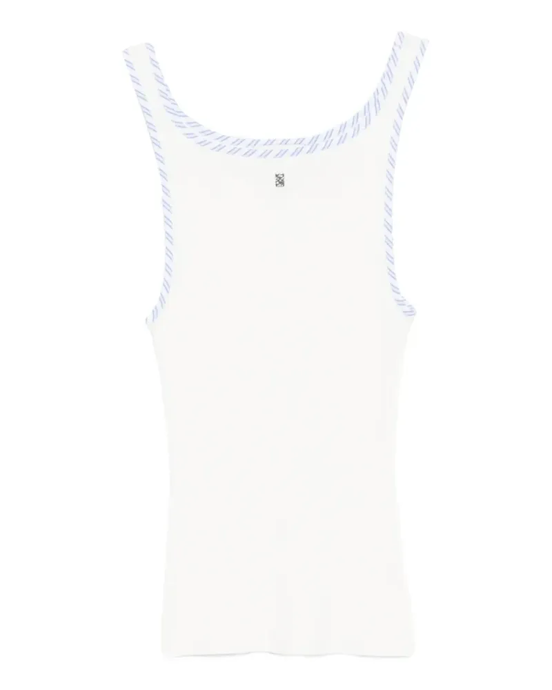 Sandro Gestreiftes Stricktop - Weiß Weiß