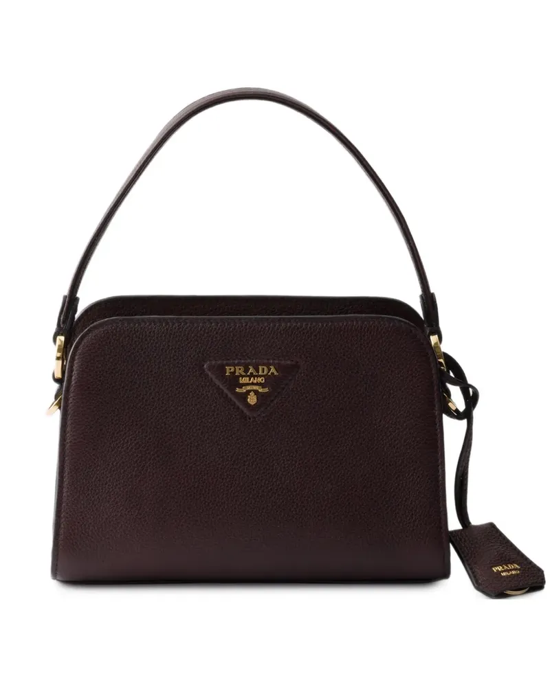 Prada Mini Handtasche aus Leder - Braun Braun